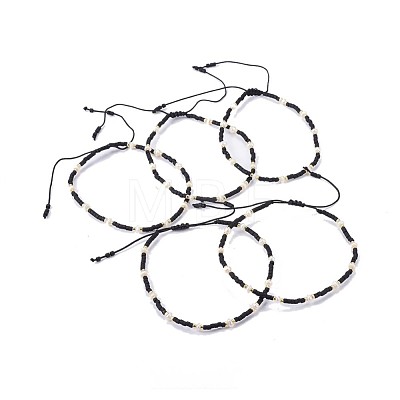 Adjustable Nylon Cord Braided Bead Bracelets BJEW-P256-A01-1