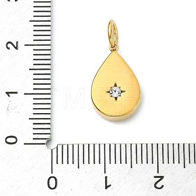304 Stainless Steel Rhinestone Pendants STAS-A145-04D-G-1