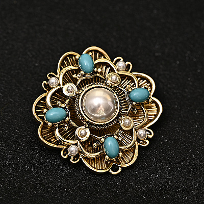 Baroque Style Flower Brooch for Women PW-WG27940-01-1