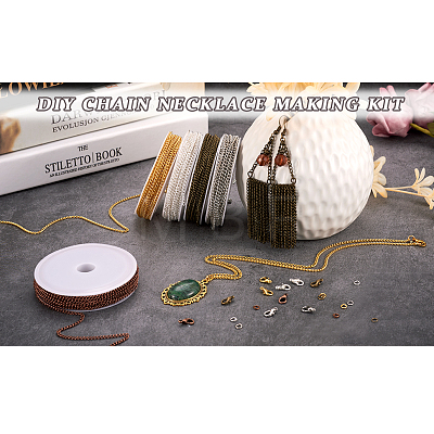 Beadthoven DIY Chain Necklace Making Kit DIY-BT0001-39-1