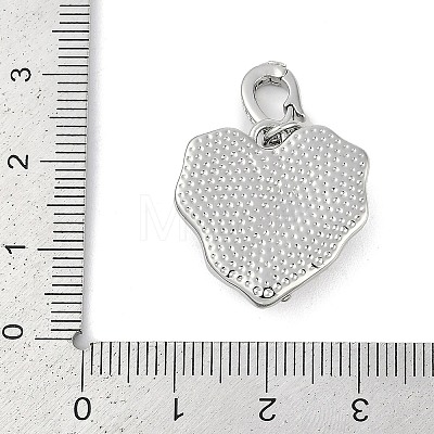 Brass Enamel Micro Pave Cubic Zirconia Pendants KK-U043-11P-01-1