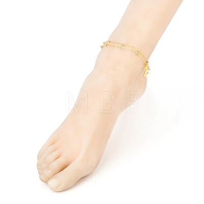 Double Layer Anklets AJEW-AN00309-04-1