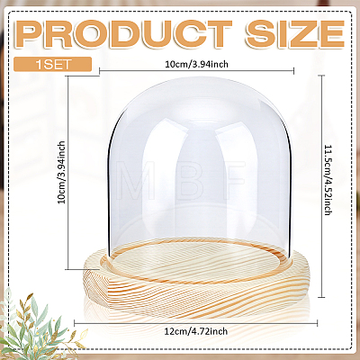 Arch Glass Dome Cover AJEW-WH0596-866C-02-1