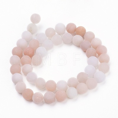 Natural Pink Aventurine Beads Strands X-G-F520-56-4mm-1