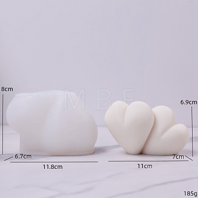 Double Heart DIY Food Grade Silicone Molds PW-WG21561-01-1