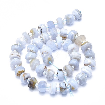 Natural Blue Lace Agate Beads Strands G-F715-032B-1