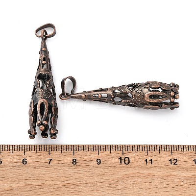 Brass Pendant Cabochon Settings KK-U074-06R-1