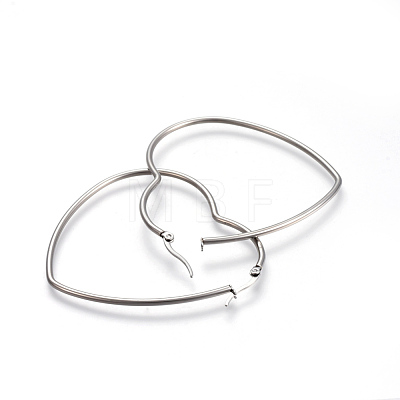 201 Stainless Steel Hoop Earrings EJEW-A052-11B-1
