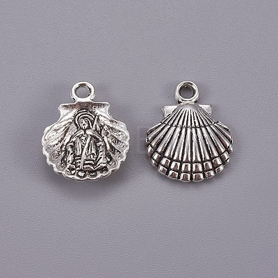 Tibetan Style Alloy Pendants TIBEP-17997-AS-RS-1
