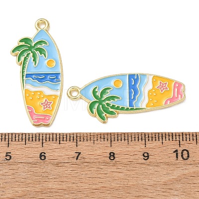 Ocean Alloy Enamel Pendants ENAM-B041-01T-1