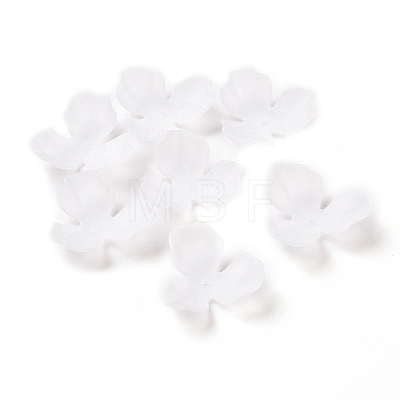 3-Petal Transparent Acrylic Bead Caps OACR-A017-11-1