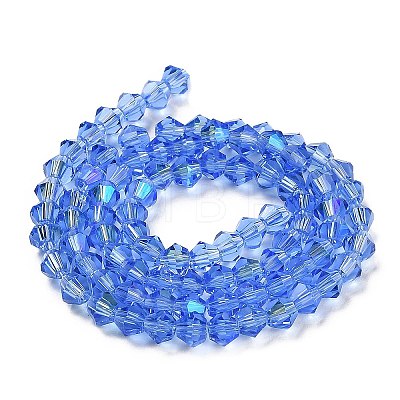 Transparent Electroplate Glass Beads Strands EGLA-A039-T3mm-L07-1