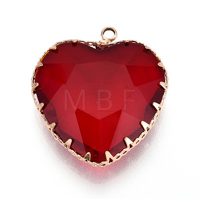 Transparent Glass Pendants KK-N283-01F-G-1