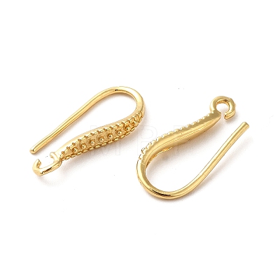 Brass Earring Hooks ZIRC-Q201-06G-1
