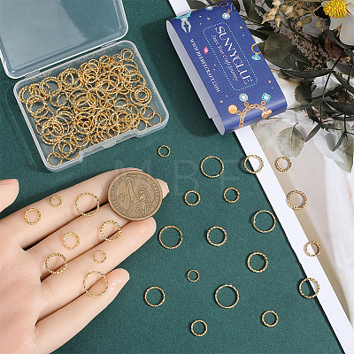 4 Styles Brass Jump Rings KK-SC0005-49G-1