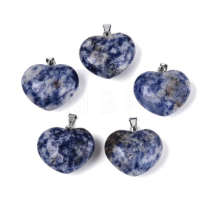 Natural Blue Spot Jasper Pendants G-N362-05P-08-1