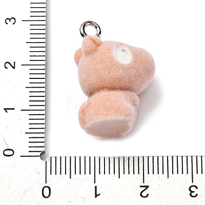 Flocky Resin Pendants FIND-S001-06H-1