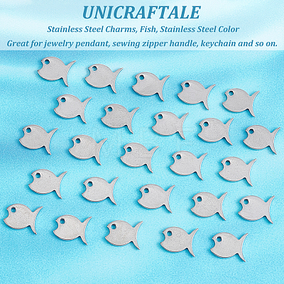 Unicraftale 200Pcs 201 Stainless Steel Charms STAS-UN0041-07-1