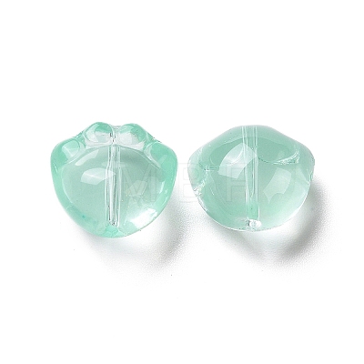 Transparent Spray Painted Glass Beads GLAA-I050-05J-1