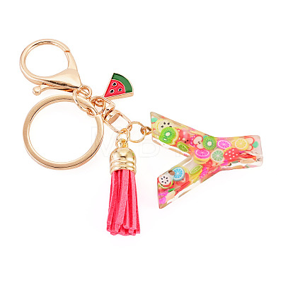Fruit Series Letter Resin Keychains KEYC-TAC0033-02Y-1