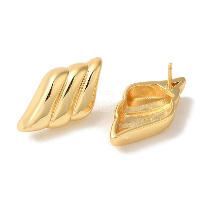 Rack Plating Brass Stud Earrings EJEW-B062-33G-1