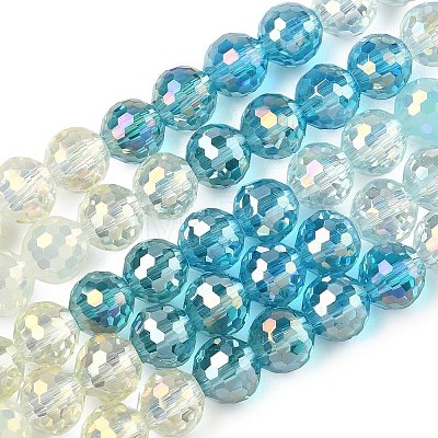 Electroplate Glass Beads Strands EGLA-D300-06-8mm-14-1