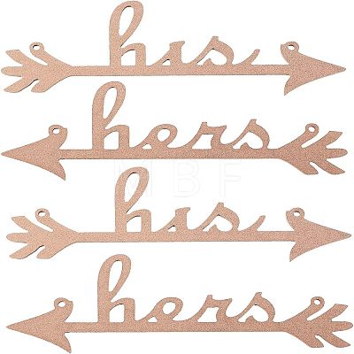 His and Hers Arrow Chair Signs Banner DIY-WH0157-34-1