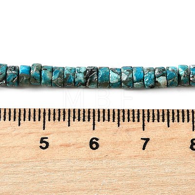 Synthetic Silver Line Turquoise Beads Strands G-L617-F03-2x4mm-1