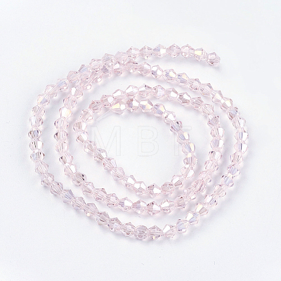 Transparent Electroplate Glass Beads Strands EGLA-A039-T3mm-B26-1