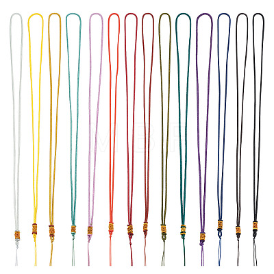  14Pcs 14 Colors Nylon Cord Braided Necklace Making MAK-TA0001-13-1
