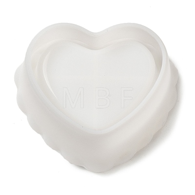 Heart with Wavy Edge DIY Candle Cups Silicone Molds DIY-G097-01-1