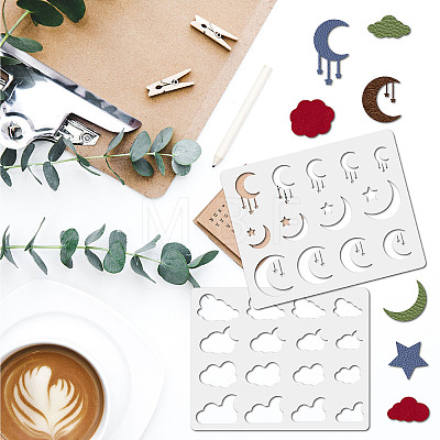 12Pcs 12 Styles PET Plastic Hollow Out Drawing Painting Stencils Templates DIY-WH0470-004-1