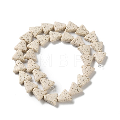 Triangle Dyed Natural Lava Rock Beads Strands G-O126-04A-13-1