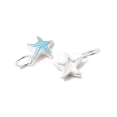 Ocean 925 Sterling Silver Enamel Starfish Charms STER-K188-11S-1