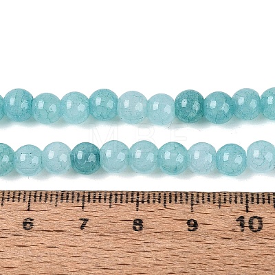 Ombre Effect Dyed Crackle Glass Beads Strands GLAA-Q106-01A-B25-1