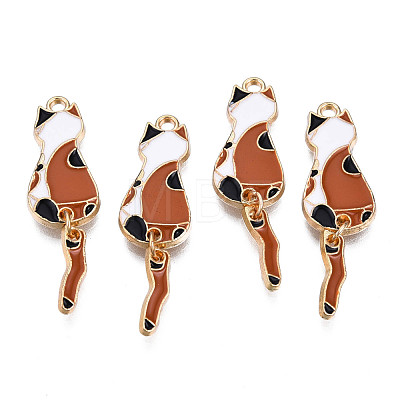 Eco-Friendly Alloy Enamel Pendants X-ENAM-T011-84C-NR-1