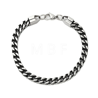 304 Stainless Steel Wheat Chain Bracelets for Men BJEW-B093-04AS-1