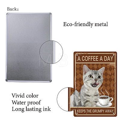 Rectangle Metal Iron Sign Poster AJEW-WH0157-344-1