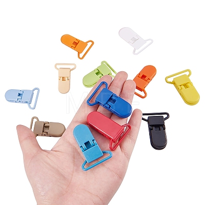 80Pcs 20 Colors Eco-Friendly Plastic Baby Pacifier Holder Clip KY-PH0007-03-1