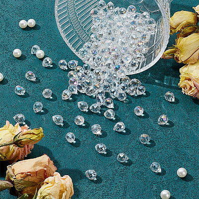 150Pcs Transparent Glass Beads GLAA-HY0001-33-1