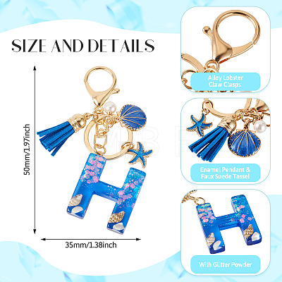 Star Resin & Shell Keychains KEYC-TAC00087-01H-1