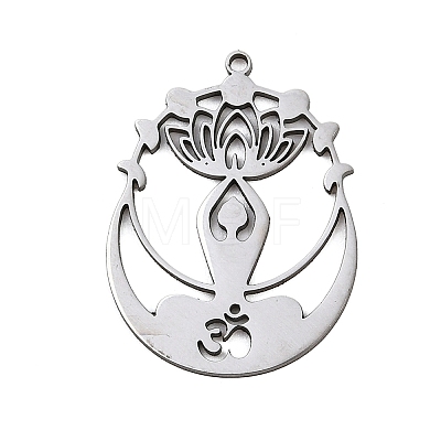 201 Stainless Steel Pendants STAS-Z155-06P-1