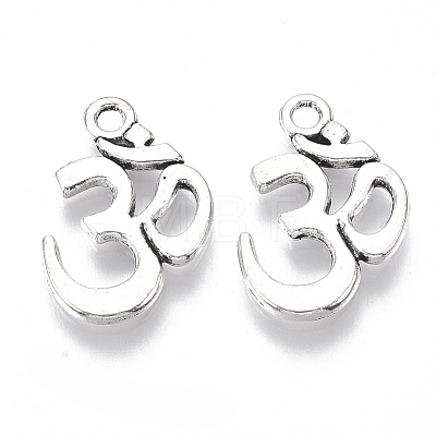 Yoga Tibetan Style Alloy Pendants TIBE-R317-018AS-LF-1