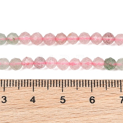 Gradient Color Natural Red and Green Strawberry Quartz Beads Strands GG-NH0007-D02-01-1