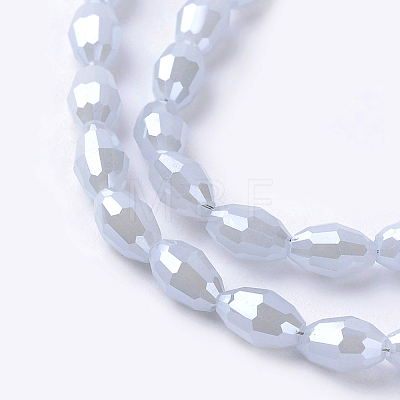 Electroplate Glass Beads Strands EGLA-J013-4X6mm-F04-1