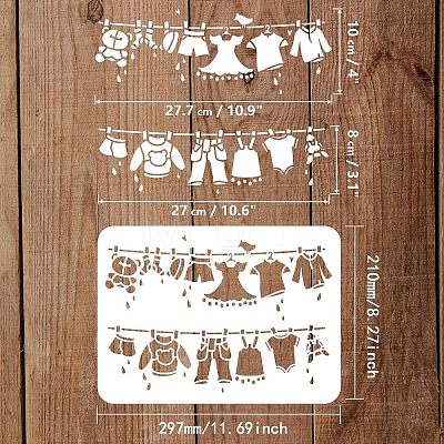 Large Plastic Reusable Drawing Painting Stencils Templates DIY-WH0202-505-1