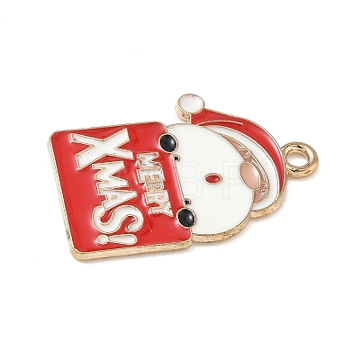 Christmas Alloy Enamel Pendants ENAM-B035-02F-07KCG-1