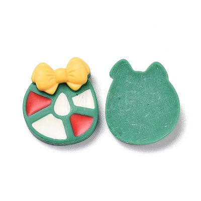 Christmas Theme Opaque Resin Cabochons RESI-G029-A01-1