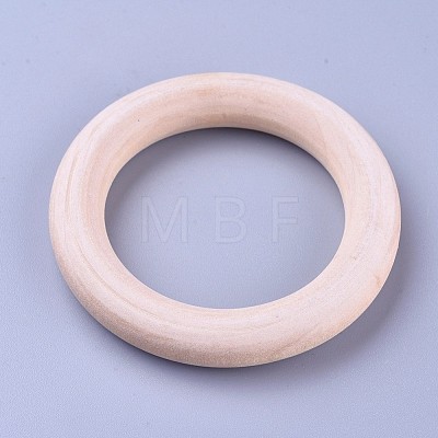 Unfinished Wood Linking Rings WOOD-F002-01-65mm-1