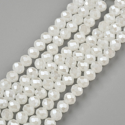 Electroplate Glass Beads Strands EGLA-A034-J4mm-A08-1